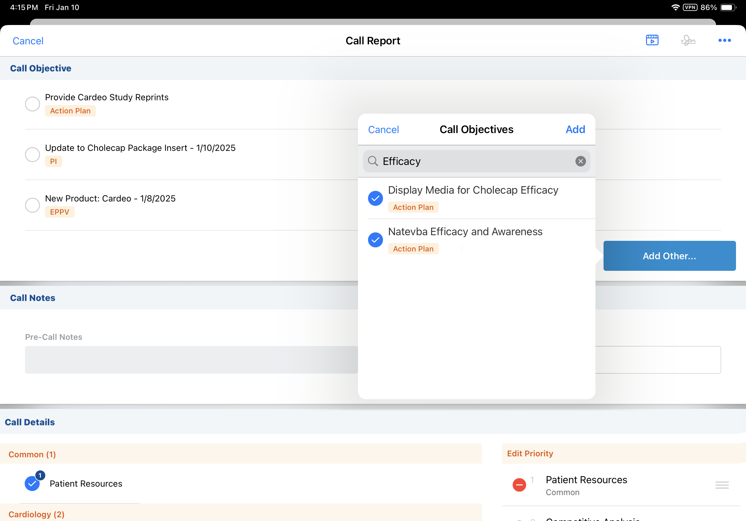 Using Call Objectives