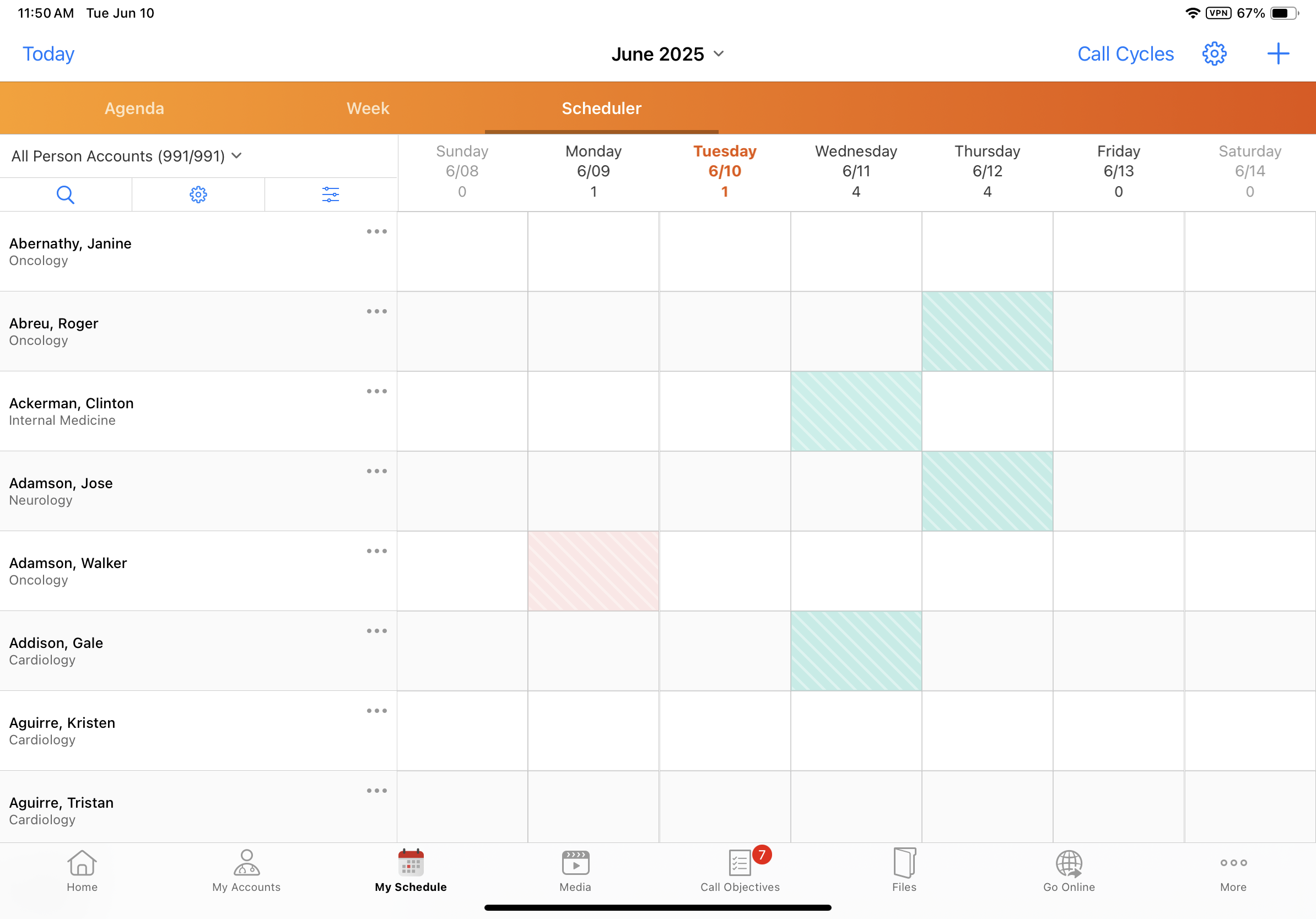 Scheduling Calls in Scheduler View