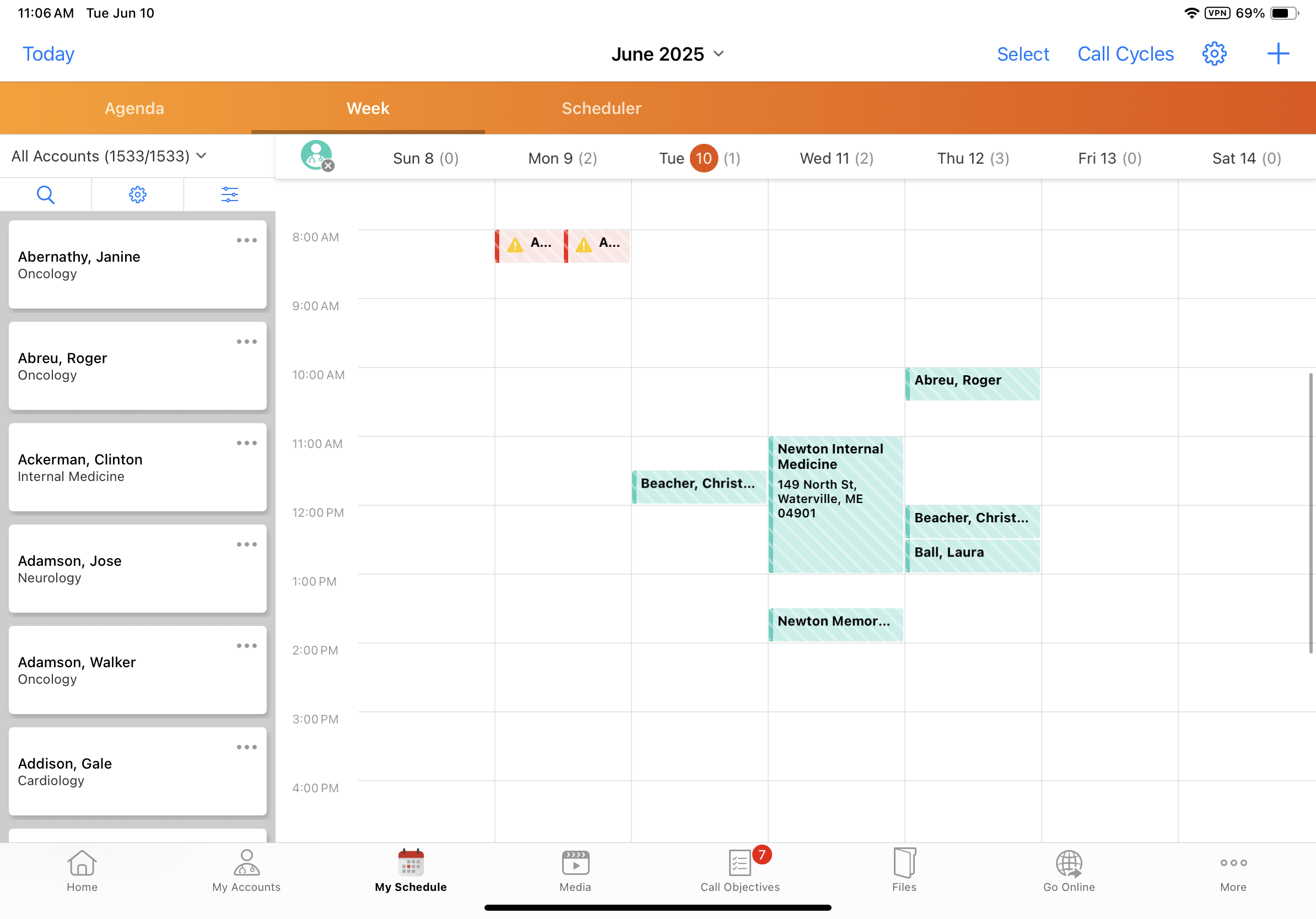 Scheduling Calls and Activities in Agenda View
