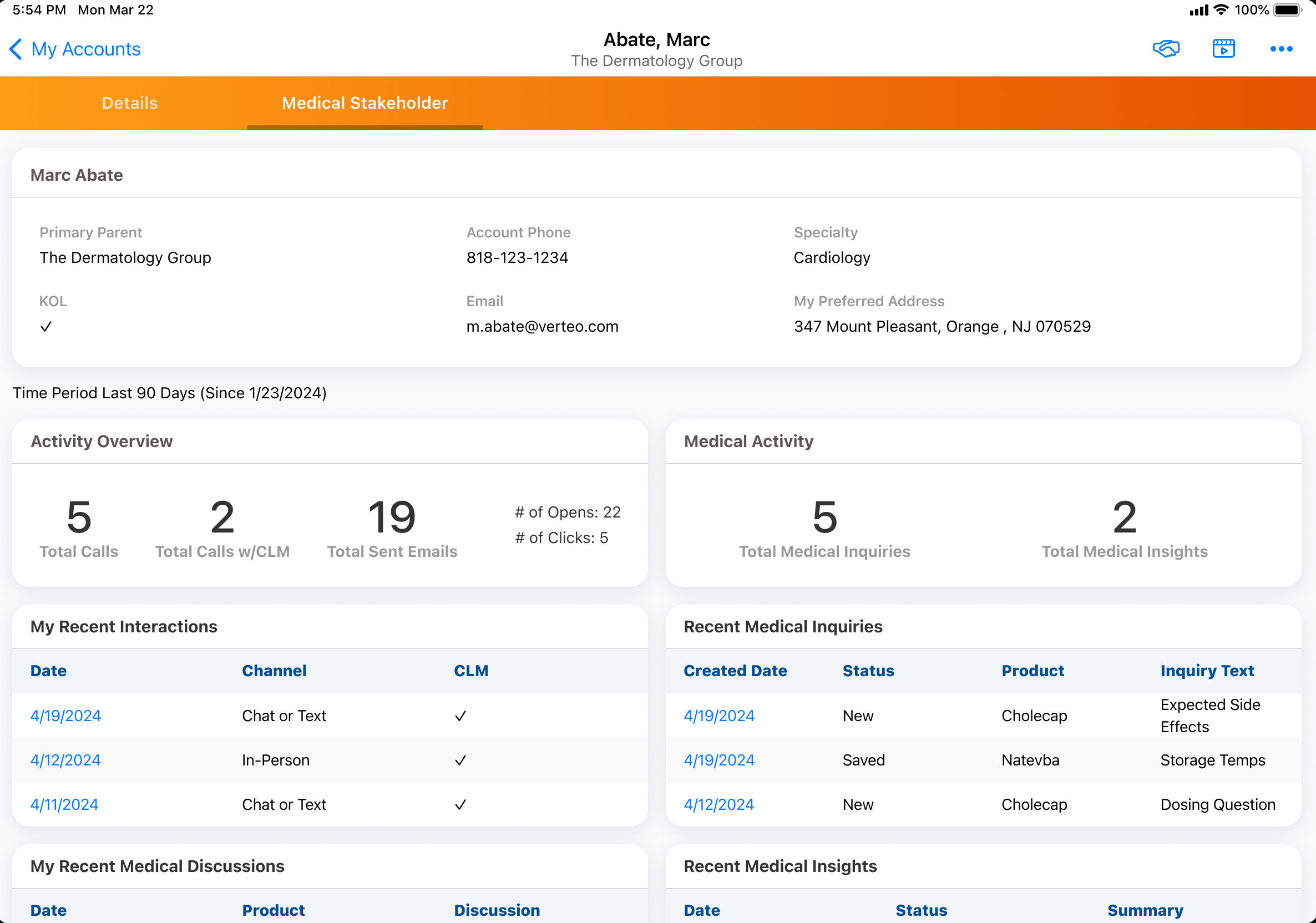 Using the Medical HCP Template